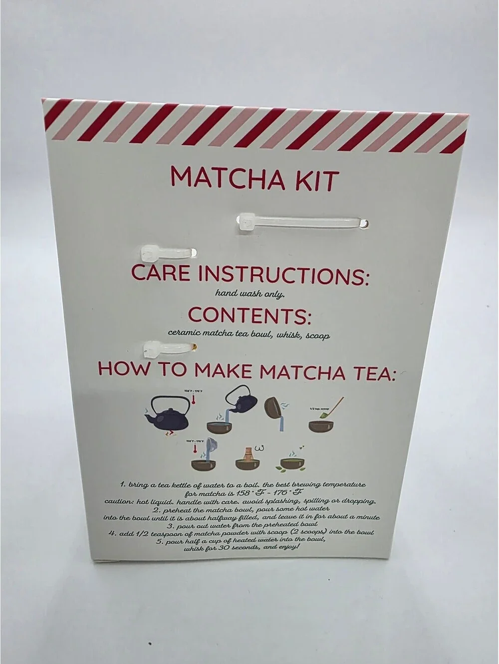 Matcha Tea Kit with Bowl, Whisk, and Scoop